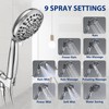 YASINU All Metal Bathtub Faucet with Sprayer 10 Settings, Tub