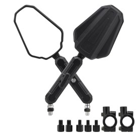 VG MOTO Adventure Bike Mirrors 8MM 10MM Motorcycle Rear View Side Mirrors Adjustable With 7/8" Handlebar Mount Compatible with KTM Honda Kawasaki KLR Yamaha XT Suzuki DR Moped ATV Dirt Bike ADV