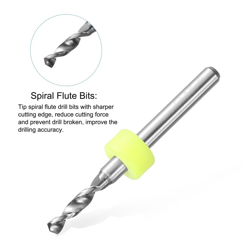 sourcing map PCB Drill Bits 2.4mm Tungsten Carbide Rotary Tool