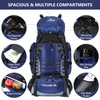 Hiking Backpack with Rain Cover, 90L Camping Backpack, Lightweight Travel