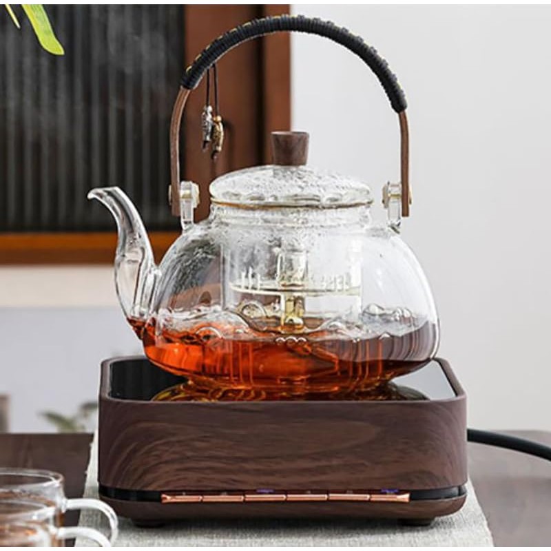 ZENATION Japanese Style 950ml Glass Teapot with Removable Infuser, Stovetop