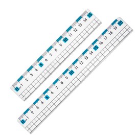 Straight Rulers Plastic Ruler 2Pcs Transparent Ruler Kit Measuring Tool Drawing for Students Stationery School Kids Children Supplies A8FJSKDC