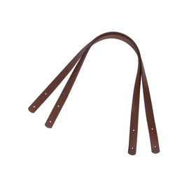 Tycoonest Replacement PU Bag Handle Strap Pack of 2, Solid Color PU Leather Shoulder Strap, with Rivet, DIY Bag Belt Strap Handle for Women Tote Purses, 60cm, Brown