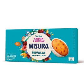 Misura Tortine con Ciliegia e Mirtillo Privolat | Senza Latte e Uova | Confezione da 290 grammi