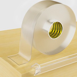 Clear Edge Protector Strip, 1.57in x16.4FT, Sharp Edge Wrap Cover Tape, Self Adhesive Protective Bumper Guards for Cabinet Door Desk Glass Table Bed Furniture, Kitchen Countertop, Waterproof