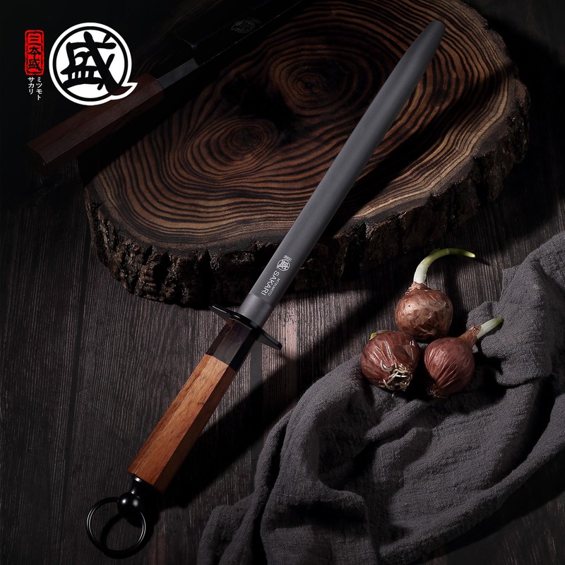 MITSUMOTO SAKARI 12 Inch Flat Honing Rod, Japanese High Carbon