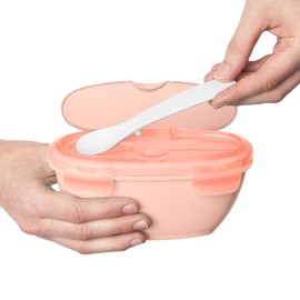 Skip Hop Easy Serve Travel Bowl and Spoon Coral