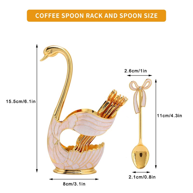 Coffee Spoon Set, 11 cm Long, 6 Coffee Spoons with