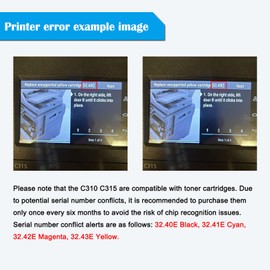 TOPRINT C310 C315 4 Colors Compatible Toner Cartridges 006R04356 006R04357 006R04358 006R04359 Black 3000 Pages, C M Y 2000 Pages for Xerox Laser Printer C310 C310dni C310dnim C315 C315dni C315dnim