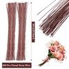 Woohome Pack of 200 Florist Wire, Brown, 26 Gauge 60