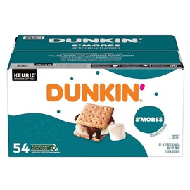 Dunkin S'mores Artificially Flavored Coffee, Medium Roast, Pods, 54 ct.