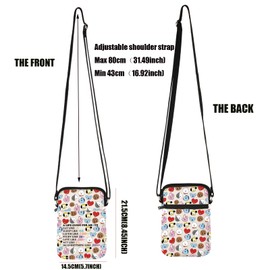 PXTIDY Korean Group Army Music Crossbody Bag Music Team Army Members Fans Gift K-pop Characters Zipper Crossbody Bag, beige