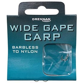 Drennan Hooks to Nylon Wide Gape Carp Barbless