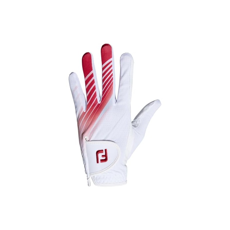 FootJoy Stay Cool EX Men's Golf Gloves, White/Red, 9.4 inches