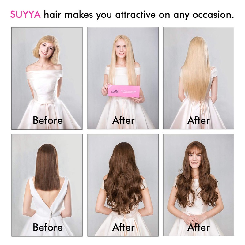SUYYA Tape in Hair Extensions Remy Human Hair 18 inches