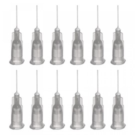 sourcing map Industrial Blunt Tip Dispensing Needle with Luer Lock for Liquid Glue Gun, 27G 1/2", 20 Pcs (Gray)
