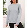 Smile Fish Women's Crewneck Sweatshirt Long Sleeve Side Split Tunic