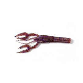 Craw Fat 3.75 Inch Crawdad Jig Trailers 221 Cinnamon Brown with Purp Fishing Lures Bass Jigging Bait Jig Lure Weedless Soft Plastic Swimbait Accessories Freshwater