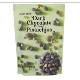 Trader Joe's 2 Packs Trader Joe's Dark Chocolate Covered Pistachios 6 oz Each Pack NEW ITEM