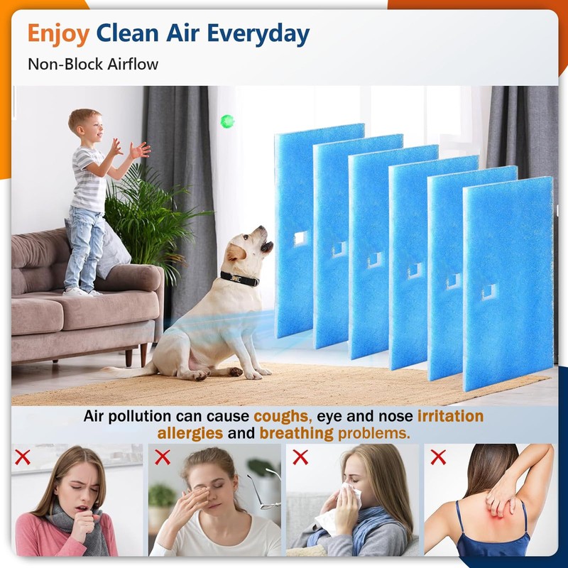 AGradify 6 Pack RV AC Filter 6" X 14" Compatible