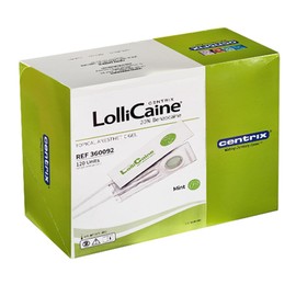 Centrix 360092 Lollicaine Topical Anesthetic Gel Mint 20% Benzocaine 120/Pk