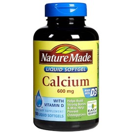 Nature Made Calcium 600 mg - 100 Softgels, Pack of 4