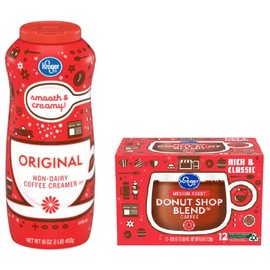 Kroger Donut Coffee K-Cups and Original Creamer Combo Pack