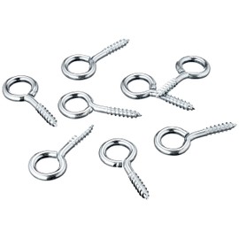 Merriway BH00106 (12 Pcs) Zinc Plated Screw-In Eye Steel, 55 mm (2.1/8 inch) - Pack of 12 Pieces
