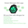 Auspichoice Black TPMS Valve Stem Caps Green N2 Nitrogen Logo+Sealing