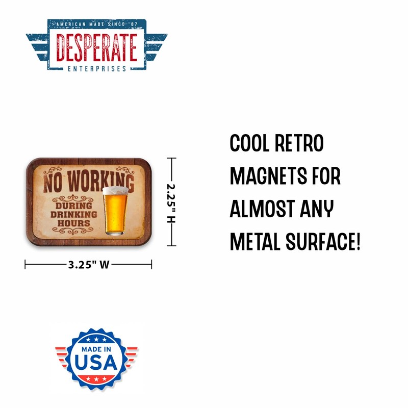 No Working During Drinking Hours Fridge Magnet (De)