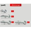 THOMCE Robust Screw Hooks Galvanised Pack of 20 4.5 x
