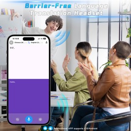 AI Language Translation Earbuds, OWS 3-in-1 AI Translator Earbuds Support 144 Languages, AI Noise Reduction Translation Earbuds Real time Fit iOS and Android, Suitable for Travel