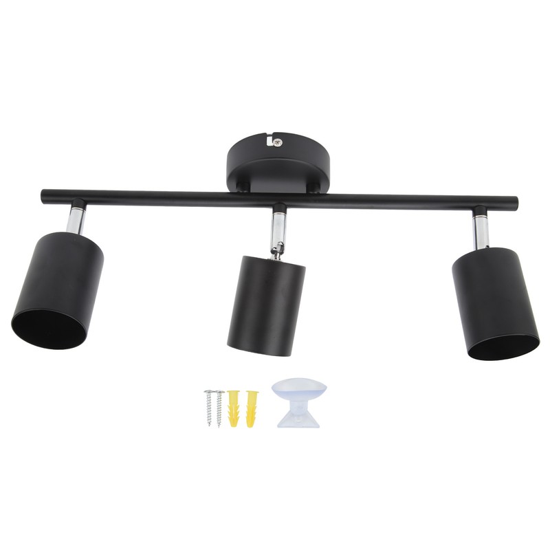 LED Track Light Kit 3 Heads 15.9in Arm 90 Degrees