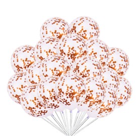 12 Inches Confetti Glitter Latex Balloons Birthday Party Decor Weddings Valentines Day Rose Gold Confetti Pack of 10