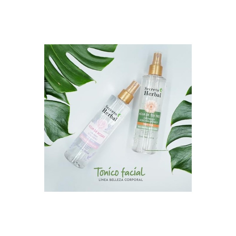 Secreto Herbal Agua Cosmética con Agua de Tea Tree, Caléndula