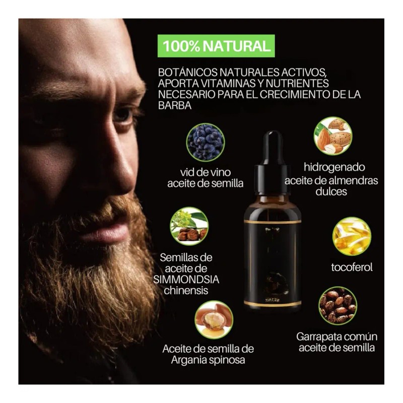 Kit Aseo Y Cuidado Barba Bigote Cuchillas Afeitado Men 5pz