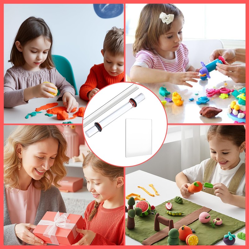 Premium Polymer Clay Crafting Kit with Dual Acrylic Rollers and