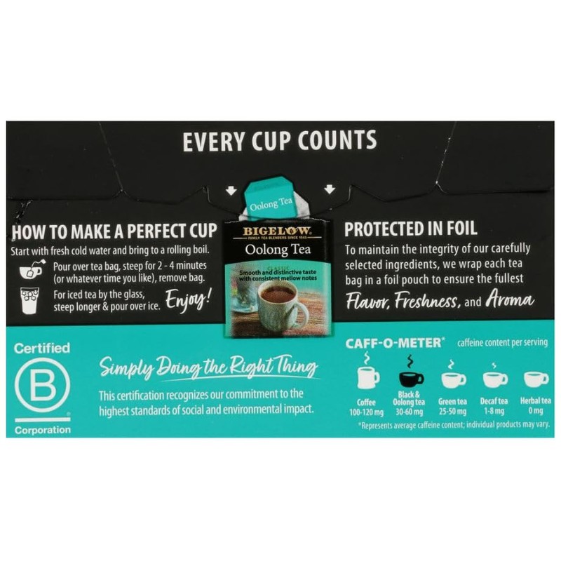 Bigelow Oolong Tea Bags, 20 ct