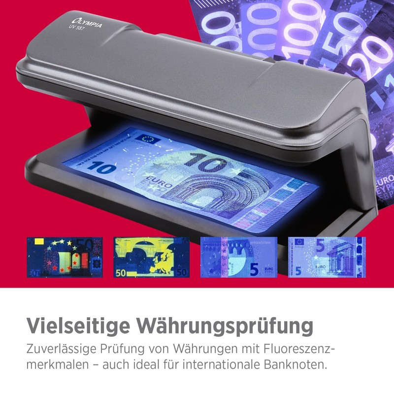 Olympia UV 587 Banknote Checker | 365nm UV Light for