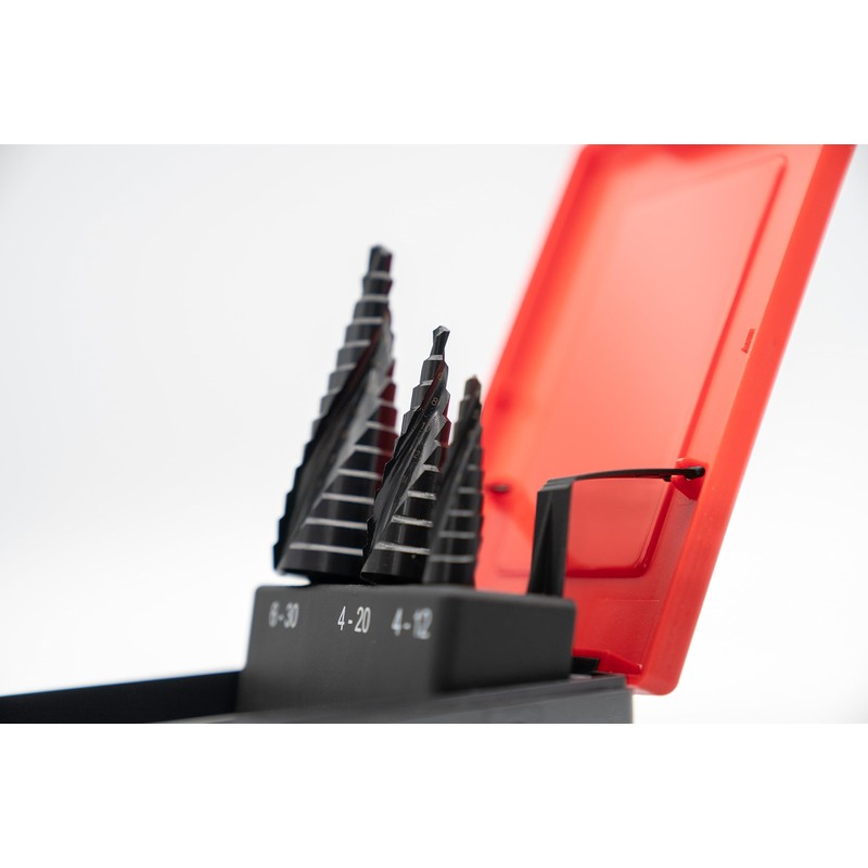 BAER Step Drill Bit Set 4-30 mm (4-12) (4-20) (6-30),
