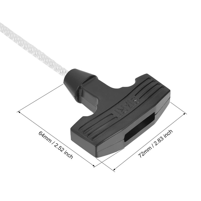 sourcing map Recoil Starter Rope with Rubber Handle 6mm Dia