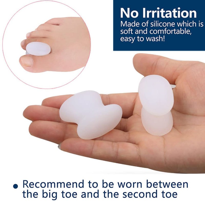 4pair Separator Corrector Protector Pain Bunion Gel Straightener Toe Spreader