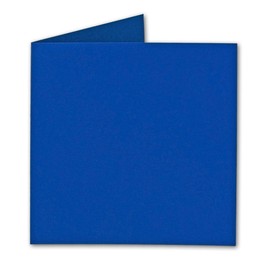 FarbenFroh by GUSTAV NEUSER 25x Square Folding Card Set 15 x 15 cm with Envelopes Royal Blue Wet Glue for Greeting Cards, Invitations & more