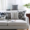 Modern Homes Black and White Throw Pillow Covers 16x16 inches;