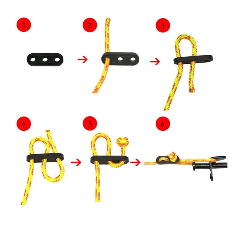 FYHJNC 20Pcs Black Plastic Tent Rope Fasteners, Sturdy Tents Rope