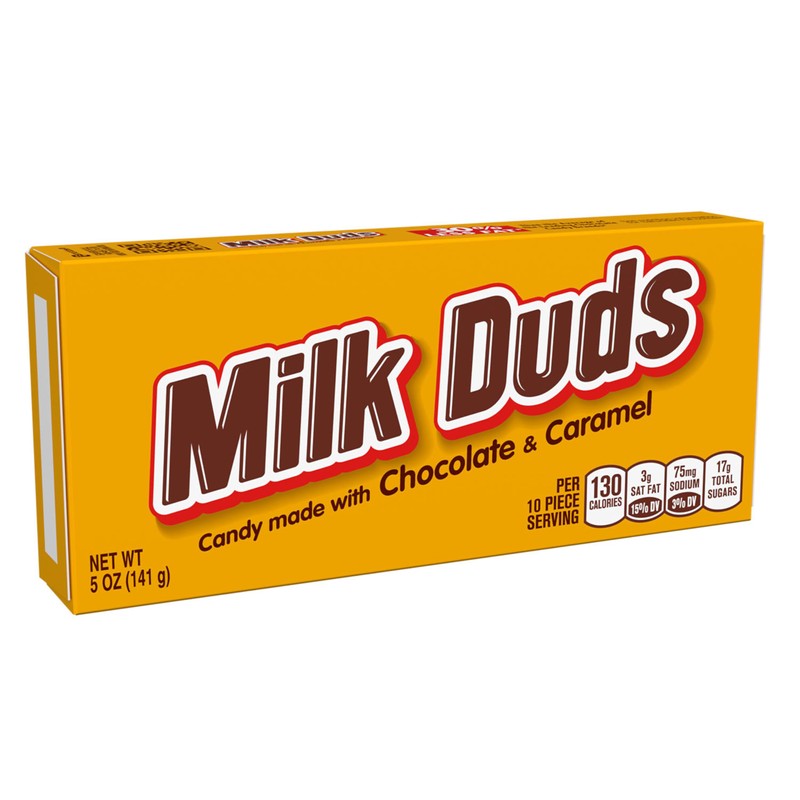 MILK DUDS Chocolate and Caramel Candy Box, 5 oz