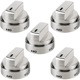 5PCSStainless Steel Stove Knob WB03X24818 Compatible for GE Stove Knobs Replacements/General Electric Stove Parts