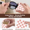 2Pcs Sunglass Eyeglass Glasses Case Soft PU Leather with Cleaning