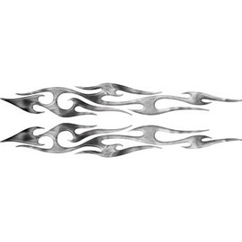 Inferno Gray Thin Tribal Accent Flames with many sizes for motorcycle, car, truck you name it - 1" h x 8" w