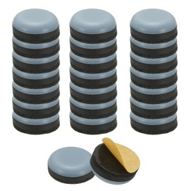sourcing map 24 Pcs Stick Furniture Sliders, 1/2" Chair Slider Furniture Sliding Pads Round Reusable Glides Glider for Carpeted Tile Vinyl Hardwood Floors Moving Protectors, Blue Gray